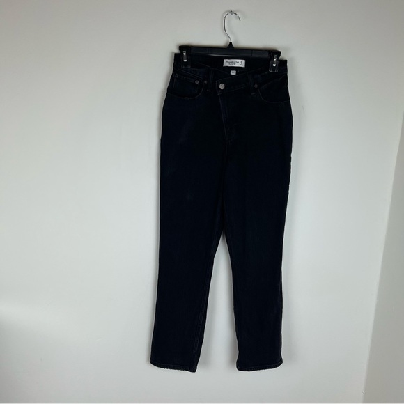 Abercrombie & Fitch Jeans Crossover ‘90s Slim Straight High Rise Size 26/2 Short - Picture 3 of 6